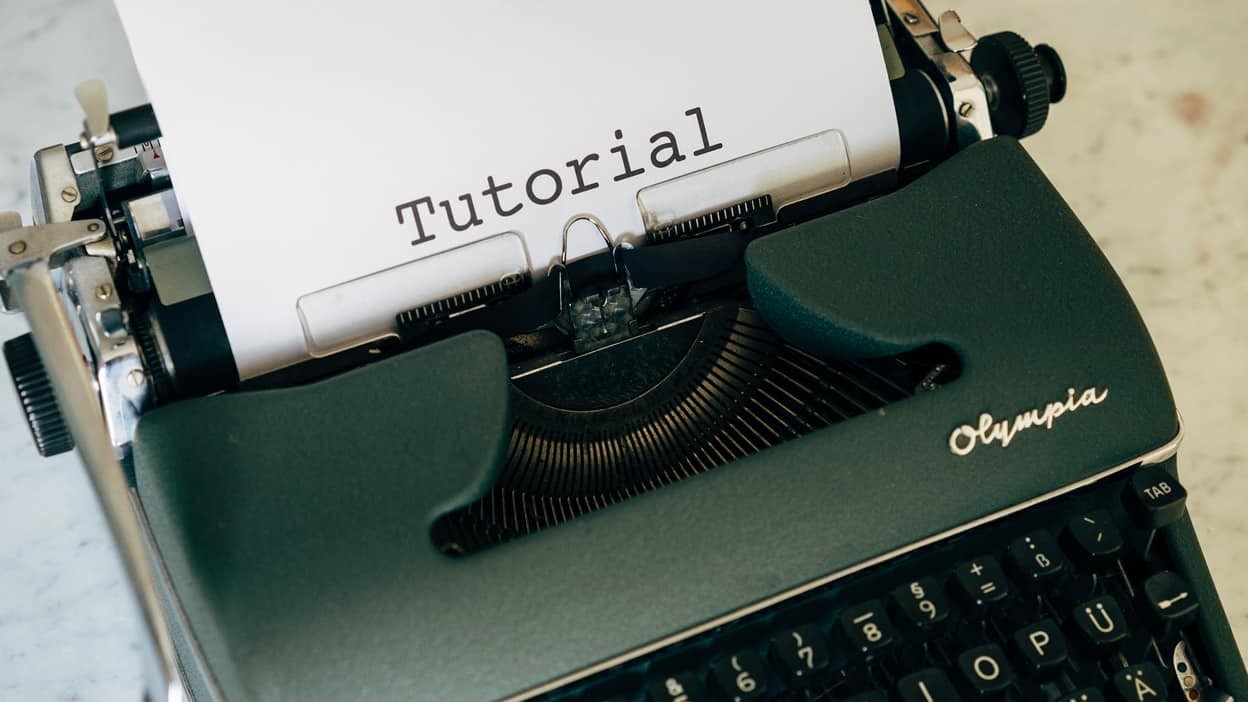 tutorial is written on a typewriter